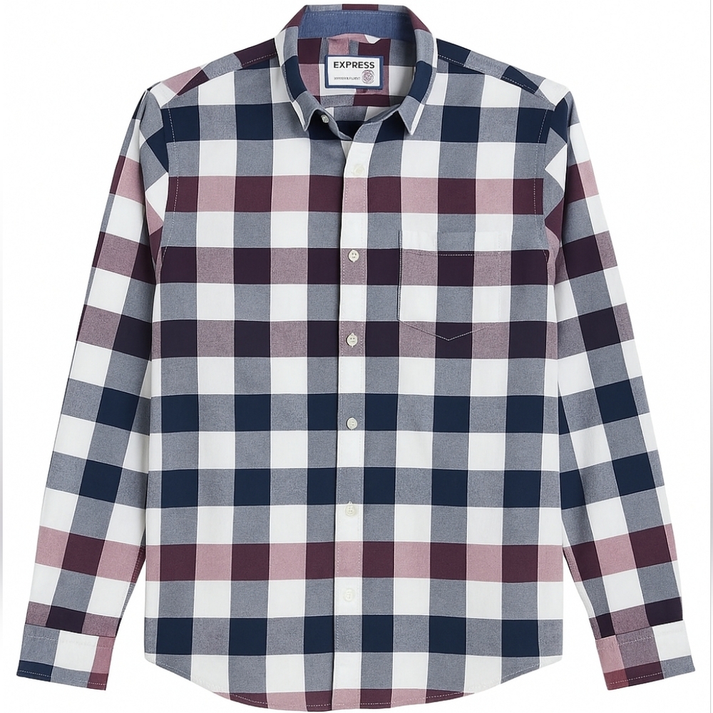 EXPRESS | Slim Fit Soft Wash Button-Down Shirt | Size Large